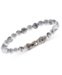 Esquire Men's Jewelry Howlite (8mm) Beaded Bracelet in Sterling Silver, Created for Macy's